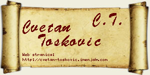 Cvetan Tošković vizit kartica